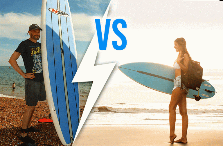 ¿Cuál es la diferencia entre una tabla de remo y una tabla de surf?